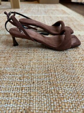 Tibi Brown Suede Sandal- Women Shoes Size 36.5